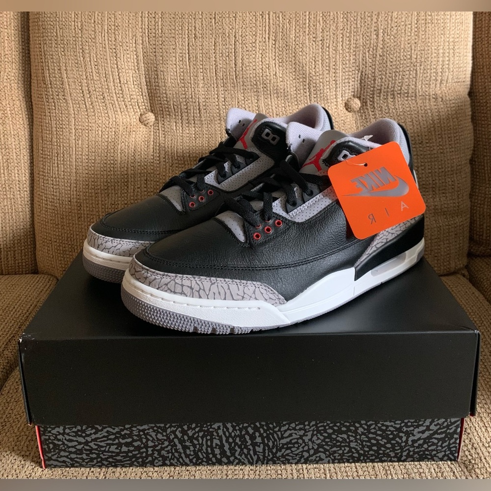 Nike Air Jordan 3 Retro OG Black Cement 2024 MENS DN3707-010 NEW Size 12 Men's